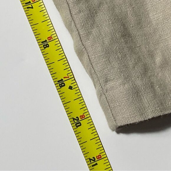 John Paul Richard Outfit Petite 100% Pure Linen Tan Pants Women's Size 10P - Picture 6 of 9